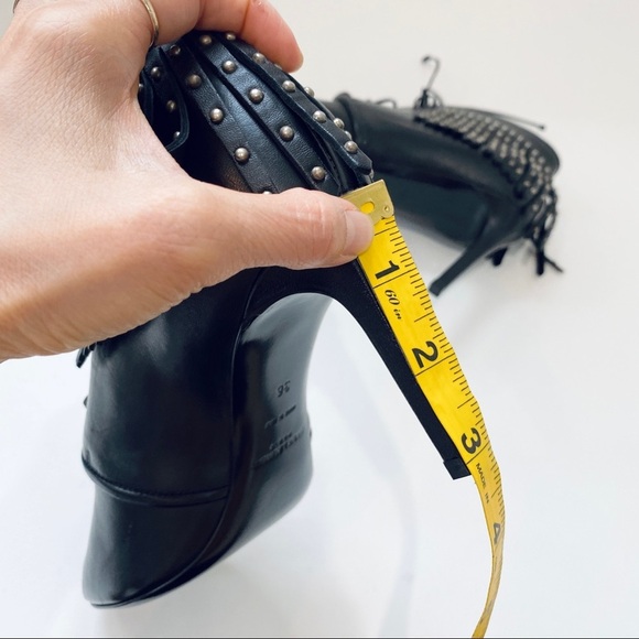 Saint Laurent Paris open toe fringe booties NEW - Picture 6 of 9
